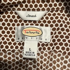 Talbots Brown Polka Dot Blouse